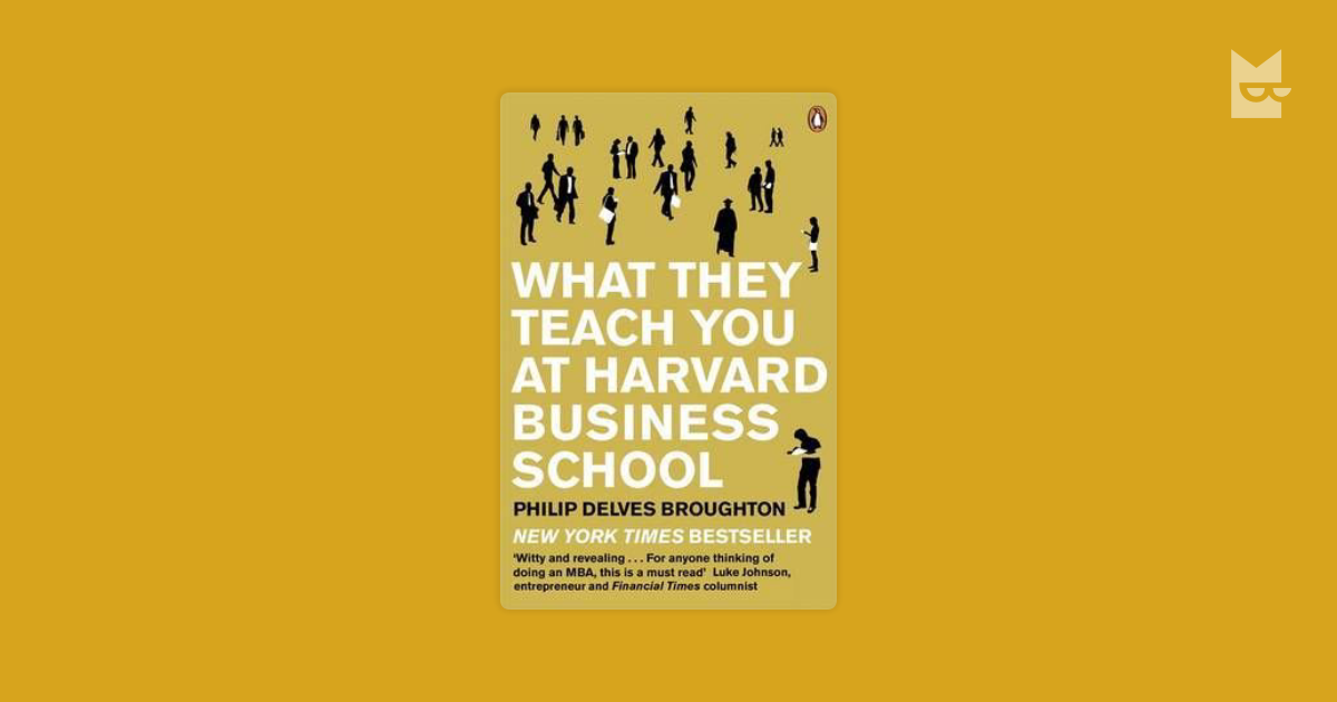 what they teach you at harvard business school epub